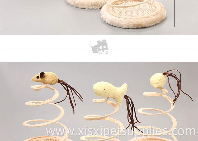 Wholesale Custom Pet Cat Scratcher Toys Mice Toys Spring Plush Mouse Toys